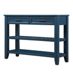Table console de 42 po avec tiroirs et étagères à niveaux
