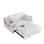 Canapé convertible 54 pouces avec lit gigogne, double assise, fonction relax