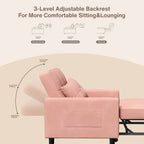 Canapé-lit convertible 3-en-1, Canapé-chaise dépliable, Lit pliant convertible pour salon
