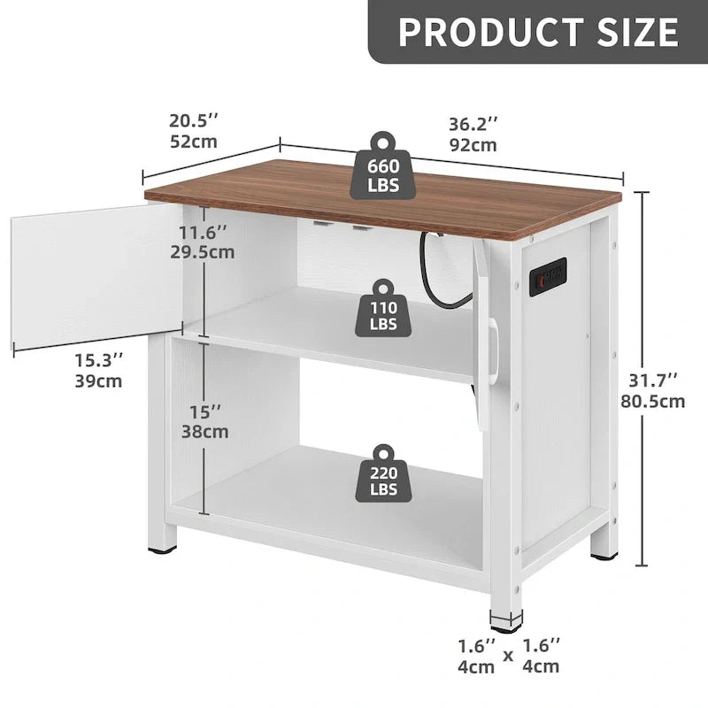 Meuble de support pour aquarium de 150-190 litres avec prises de courant