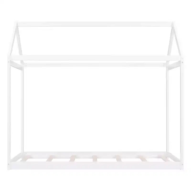 Lit plateforme en bois en forme de maison, taille double