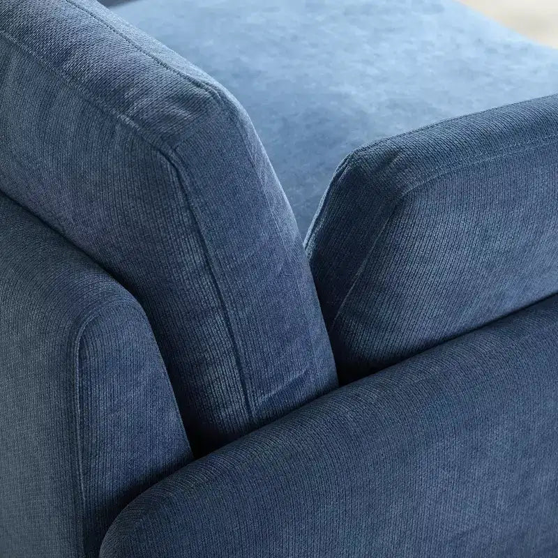 Fauteuil d'appoint moderne surdimensionné en chenille colorblock, grand canapé profond avec oreillers