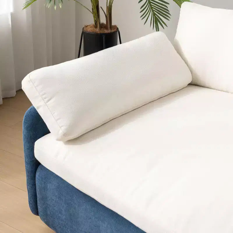Fauteuil d'appoint moderne surdimensionné en chenille colorblock, grand canapé profond avec oreillers