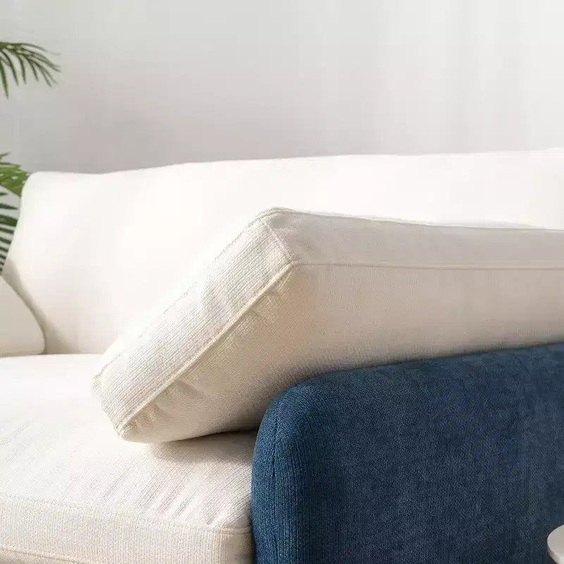 Fauteuil d'appoint moderne surdimensionné en chenille colorblock, grand canapé profond avec oreillers