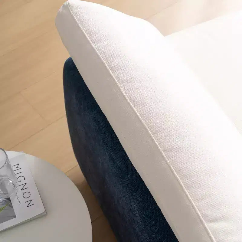 Fauteuil d'appoint moderne surdimensionné en chenille colorblock, grand canapé profond avec oreillers