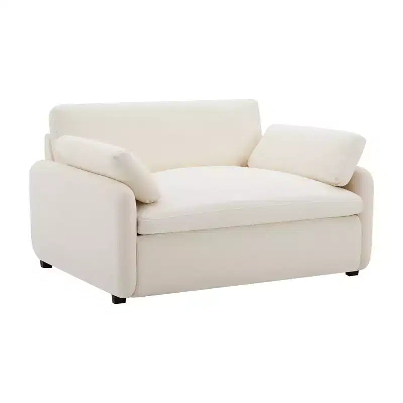 Fauteuil d'appoint moderne surdimensionné en chenille colorblock, grand canapé profond avec oreillers