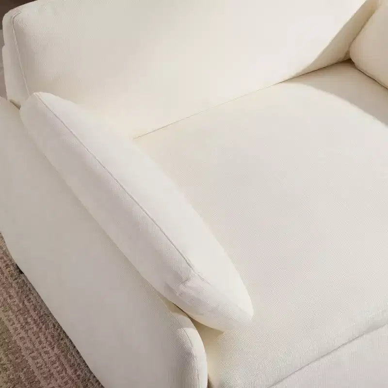 Fauteuil d'appoint moderne surdimensionné en chenille colorblock, grand canapé profond avec oreillers
