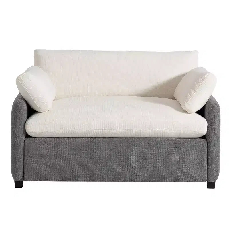 Fauteuil d'appoint moderne surdimensionné en chenille colorblock, grand canapé profond avec oreillers