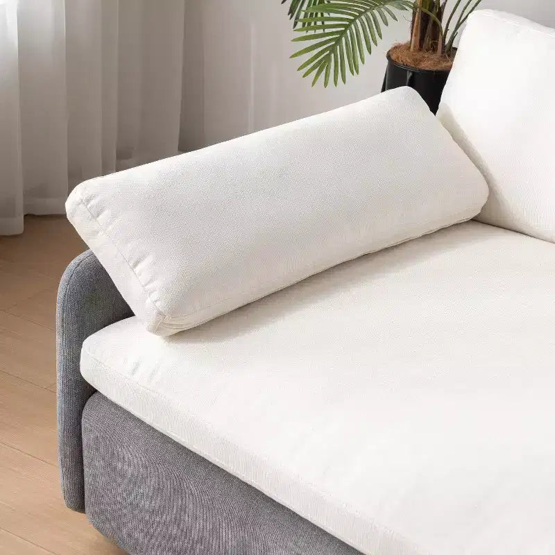 Fauteuil d'appoint moderne surdimensionné en chenille colorblock, grand canapé profond avec oreillers