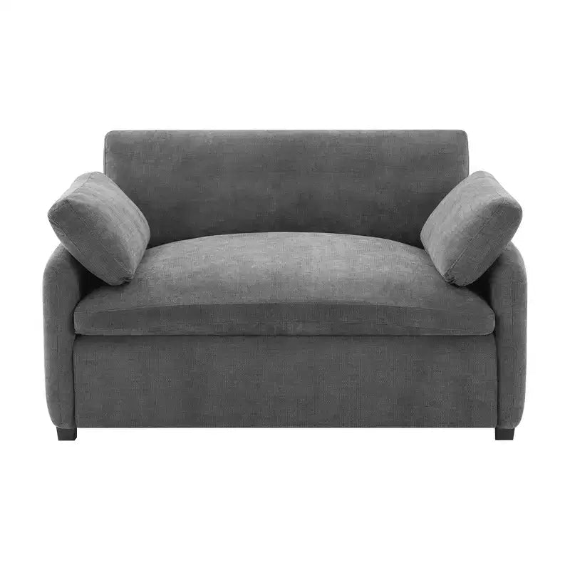 Fauteuil d'appoint moderne surdimensionné en chenille colorblock, grand canapé profond avec oreillers