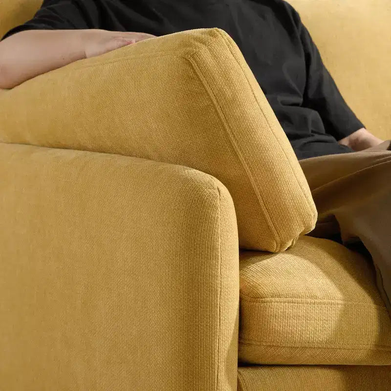 Fauteuil d'appoint moderne surdimensionné en chenille colorblock, grand canapé profond avec oreillers