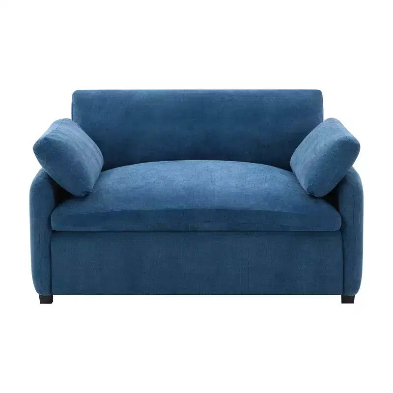 Fauteuil d'appoint moderne surdimensionné en chenille colorblock, grand canapé profond avec oreillers