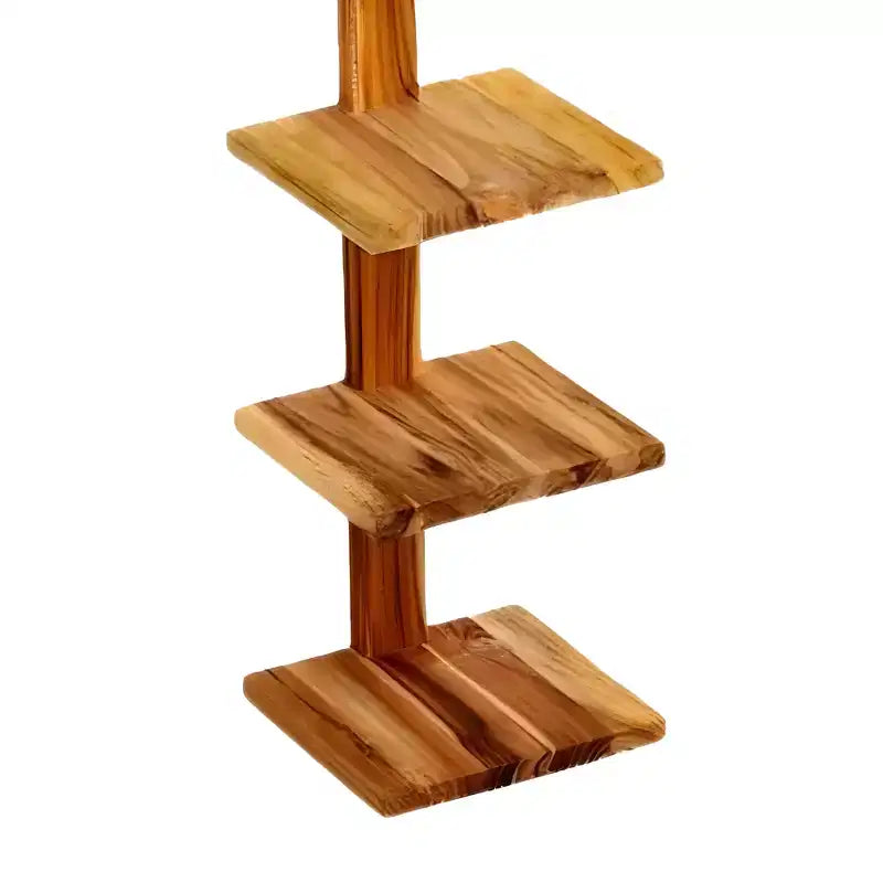 Étagère murale flottante 8 niveaux, colonne de rangement, grand modèle Takara, bois de teck
