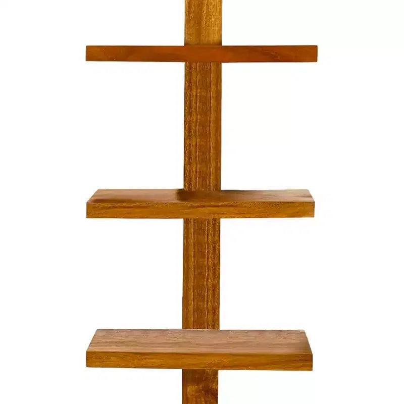 Étagère murale flottante 8 niveaux, colonne de rangement, grand modèle Takara, bois de teck