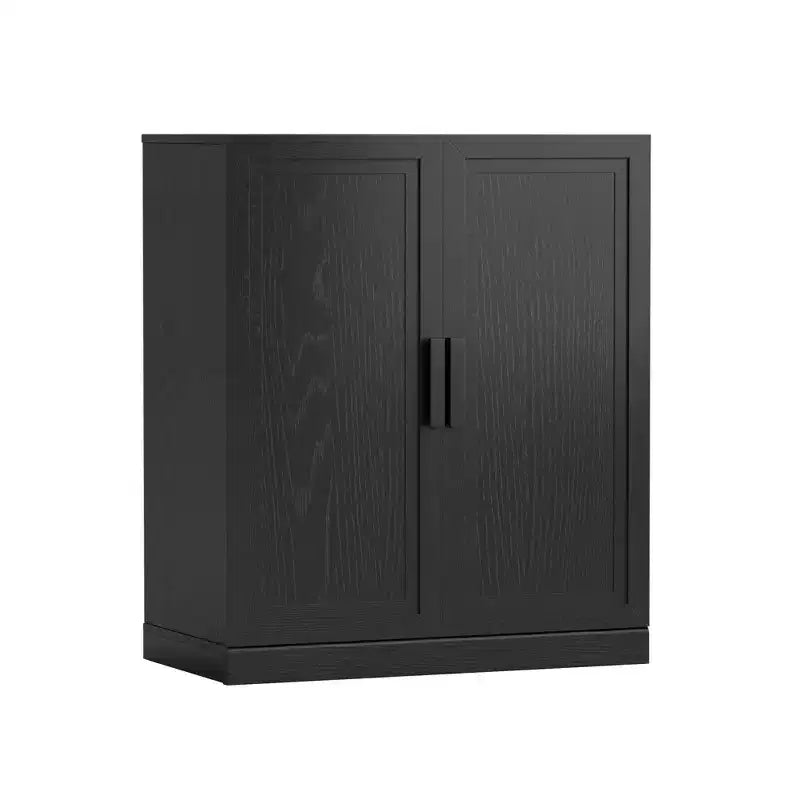 Meuble de rangement en bois noir 36x31 avec étagères réglables Meuble d'appoint moderne pour salon, entrée