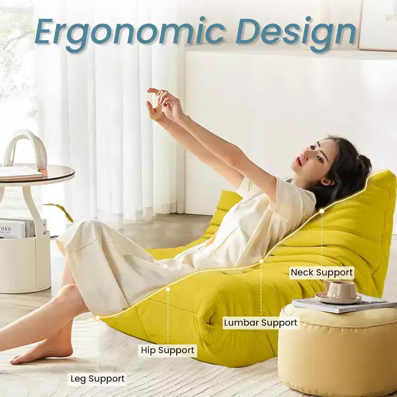 Canapé pouf Togo, mousse à mémoire de forme 28D, facile à nettoyer et portable, similicuir de première qualité, canapé de sol léger pour salon, chambre à coucher