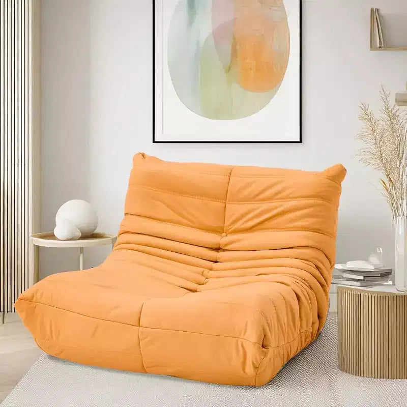 Canapé pouf Togo, mousse à mémoire de forme 28D, facile à nettoyer et portable, similicuir de première qualité, canapé de sol léger pour salon, chambre à coucher