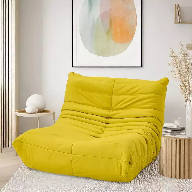 Canapé pouf Togo, mousse à mémoire de forme 28D, facile à nettoyer et portable, similicuir de première qualité, canapé de sol léger pour salon, chambre à coucher