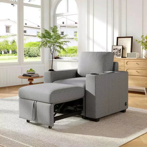 35.4 Canapé Moderne, Canapé-lit Extensible, Fauteuil Simple pour Salon Gris