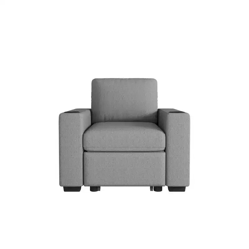 35.4 Canapé Moderne, Canapé-lit Extensible, Fauteuil Simple pour Salon Gris