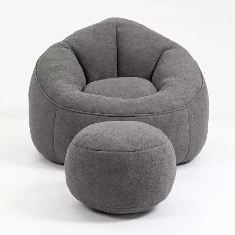Canapé Poire en Mousse Haute Pression Fauteuil Poire Adulte avec Rembourrage en Mousse Compressée et Repose-Pieds