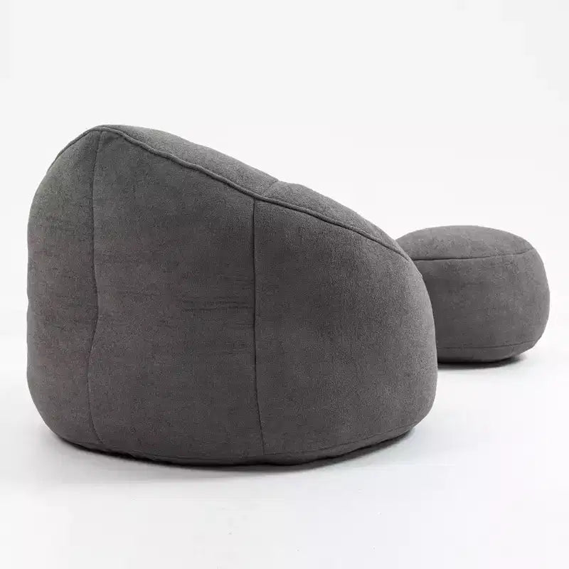 Canapé Poire en Mousse Haute Pression Fauteuil Poire Adulte avec Rembourrage en Mousse Compressée et Repose-Pieds