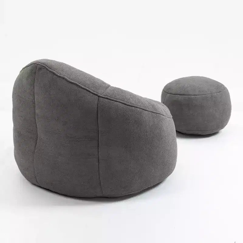 Canapé Poire en Mousse Haute Pression Fauteuil Poire Adulte avec Rembourrage en Mousse Compressée et Repose-Pieds