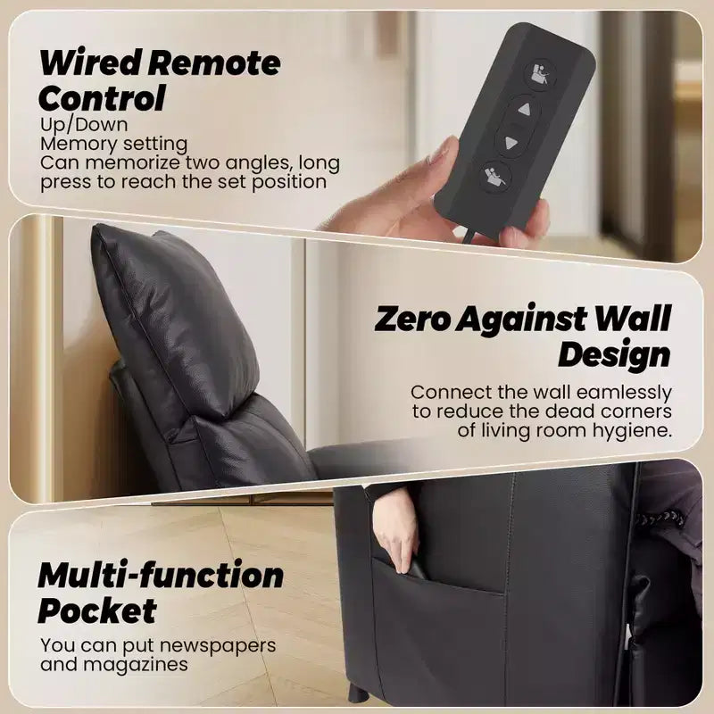 Fauteuil inclinable électrique avec massage et chauffage pour le salon ou le bureau