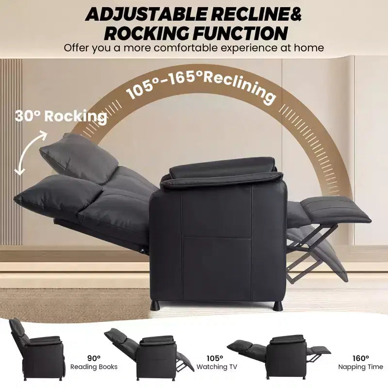 Fauteuil inclinable électrique avec massage et chauffage pour le salon ou le bureau