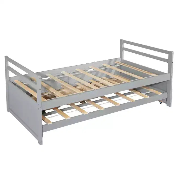 Lit mezzanine complet avec bureau sous le lit en pin massif peu encombrant