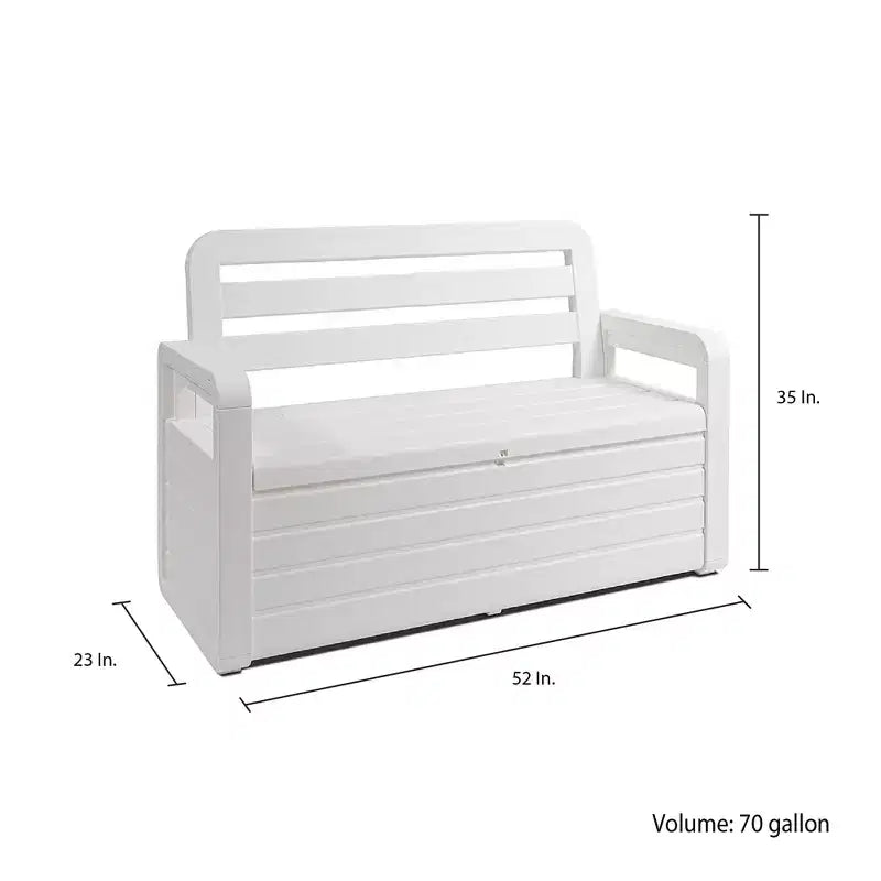 Banc coffre de rangement verrouillable Foreverspring résistant aux intempéries pour meubles de piscine et de terrasse, 265 litres, anthracite
