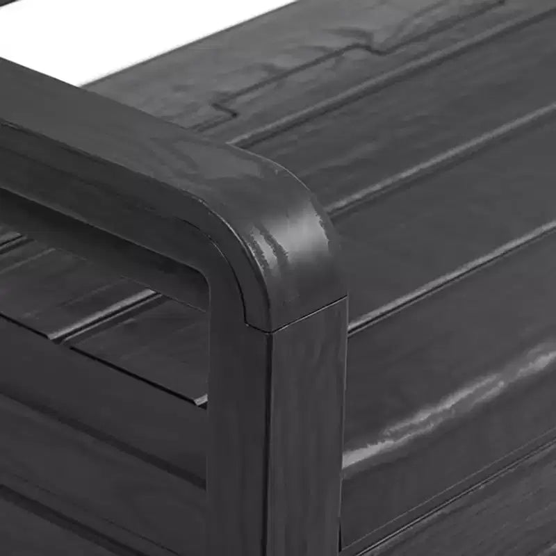 Banc coffre de rangement verrouillable Foreverspring résistant aux intempéries pour meubles de piscine et de terrasse, 265 litres, anthracite