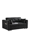 Canapé convertible 54 pouces avec lit gigogne, double assise, fonction relax