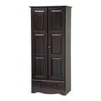 Armoire garde-robe modulable 100 % en bois massif avec poignées en métal ou en bois