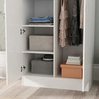 Armoire de chambre autonome à 2 portes avec tringle à vêtements