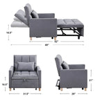 Fauteuil Lit Convertible 3 en 1, Noir