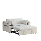 Canapé convertible 54 pouces avec lit gigogne, double assise, fonction relax