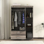 Armoire 3 portes avec 2 tiroirs