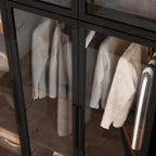 47,2 Grande Armoire LED Lumineuse Placard à Portes en Verre Entièrement en Verre