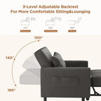 Canapé-lit convertible 3-en-1, Canapé-chaise dépliable, Lit pliant convertible pour salon