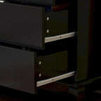 Commode laquée de 55,1 po, commode longue pour chambre à coucher