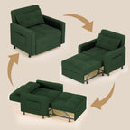 Canapé-lit convertible 3-en-1, Canapé-chaise dépliable, Lit pliant convertible pour salon