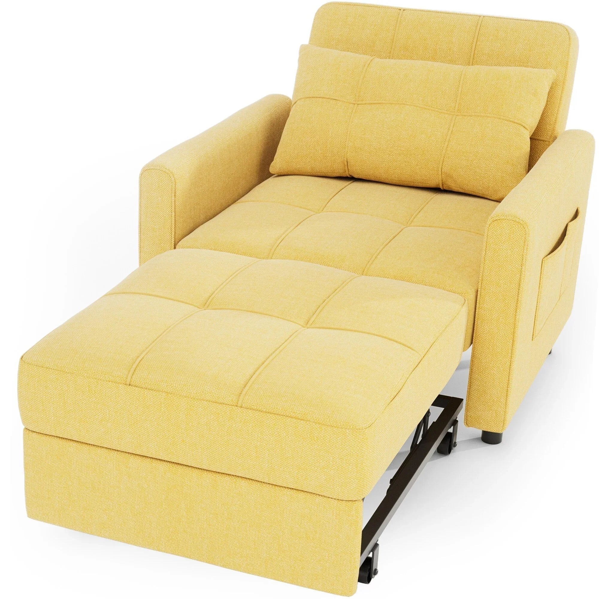 Canapé-lit convertible 3-en-1, Canapé-chaise dépliable, Lit pliant convertible pour salon