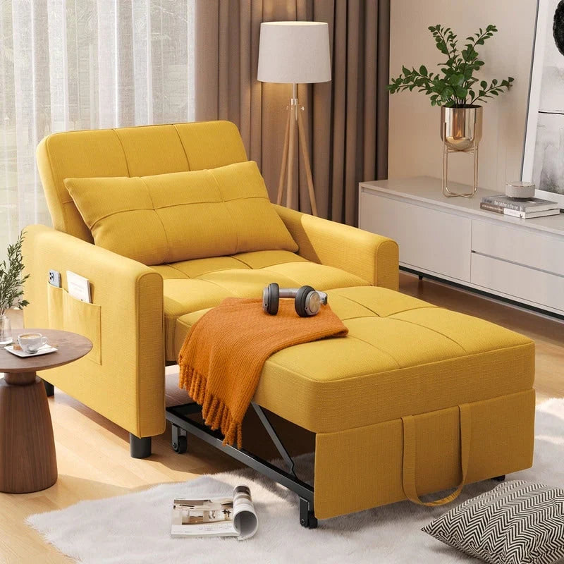 Canapé-lit convertible 3-en-1, Canapé-chaise dépliable, Lit pliant convertible pour salon
