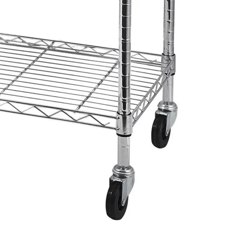 Étagère métallique à 5 niveaux avec roulettes - (59,06 x 17,72 x 70,87)