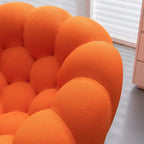 Canapé paresseux courbé 2 places Bubble de forme nid d'abeille avec tissu textile 3D pour salon et appartement