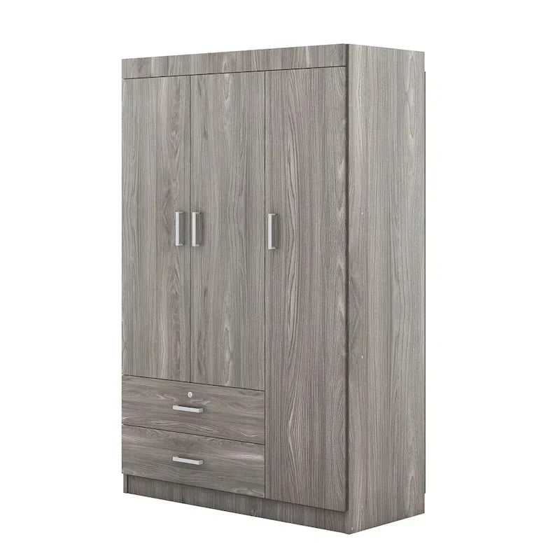 Armoire 3 portes avec 2 tiroirs