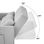 Canapé-lit convertible 3-en-1, Canapé-chaise dépliable, Lit pliant convertible pour salon