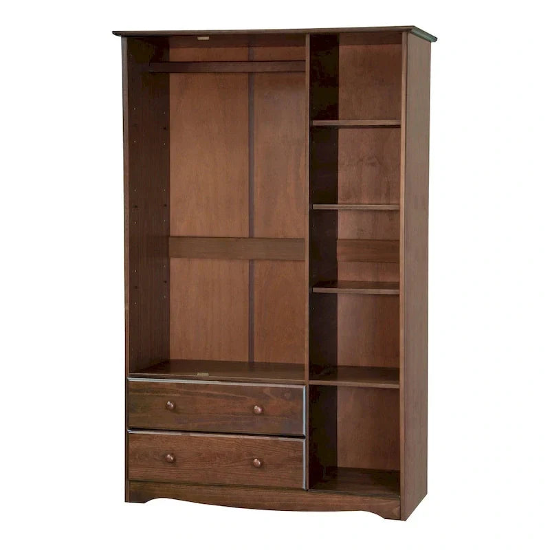 Armoire 3 portes - Blanc/Moka/Java - Bois massif