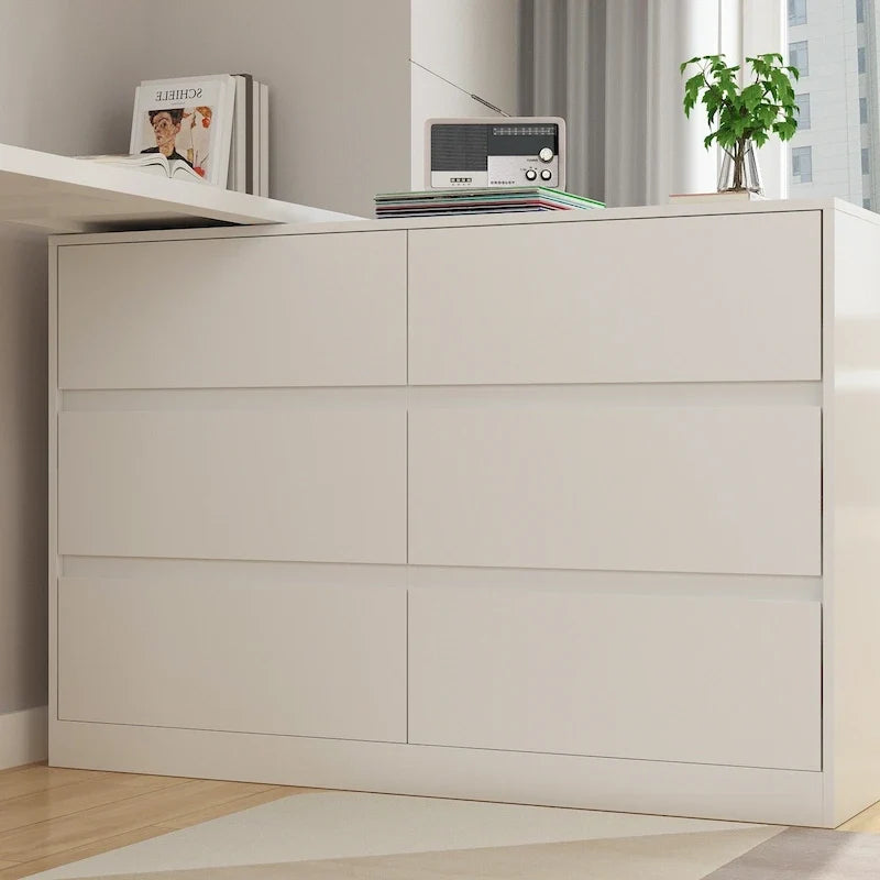 Commode pivotante 32,7H et bureau coiffeuse 6 tiroirs Blanc/Noir